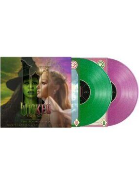 Wicked For Good: The Soundtrack Walmart 2LP Pink & Green Glitter Vinyl + Poster